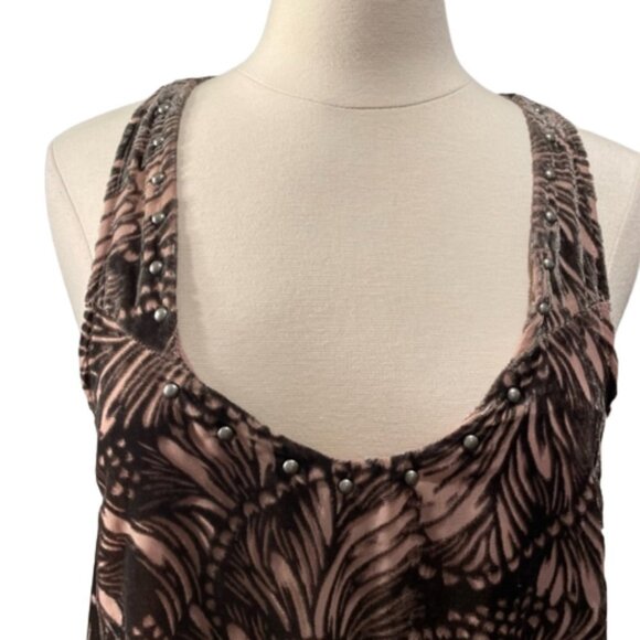 Free People Ellie Burnout Velvet Mini Tank Dress Size Medium - Picture 6 of 13